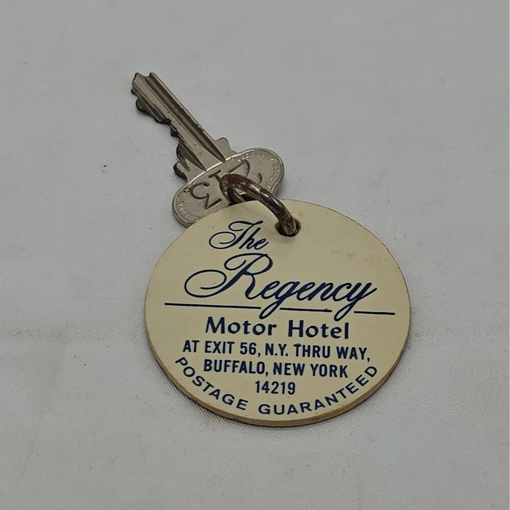 The Regency Motor Hotel Vintage Key And Fob Room 213 Buffalo New York